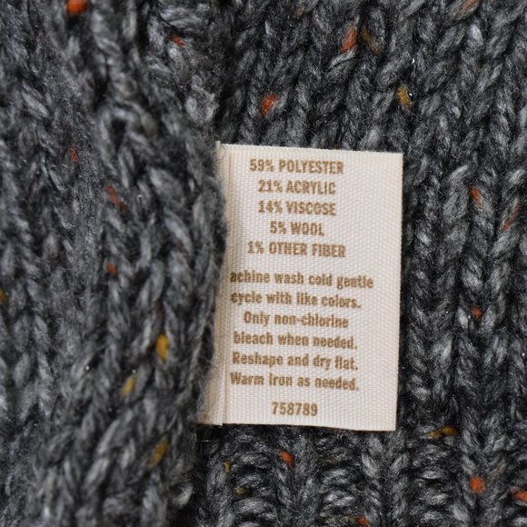 NWT Decree Crop Cable Knit Sweater Grey Size Small - Picture 11 of 11